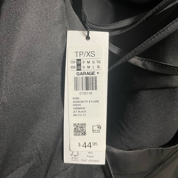 GARAGE Addison Fit and Flare Black Mini Dress - Picture 4 of 5